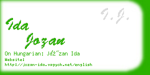 ida jozan business card